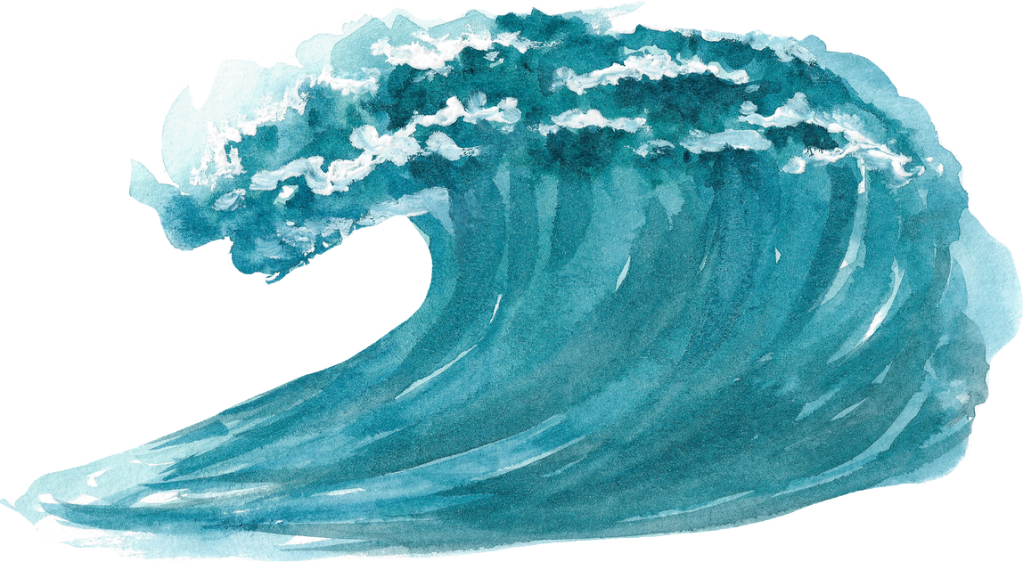 Ocean Big Wave Illustration